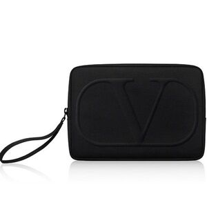 Valentino Black Briefcase Valentino Black Men's Pouch bag new beauty